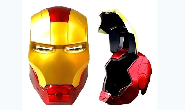 Homem de Ferro Mark 1 com Luz de LED: O Capacete Cosplay Que Todo Geek Quer Ter, O Acessório Perfeito para Fãs e Colecionadores!