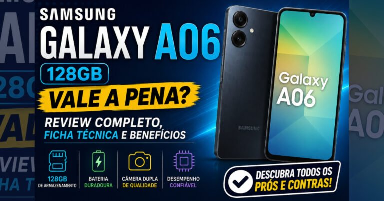 Samsung Galaxy A06 128GB: Vale a Pena? Review Completo, Ficha Técnica e Benefícios