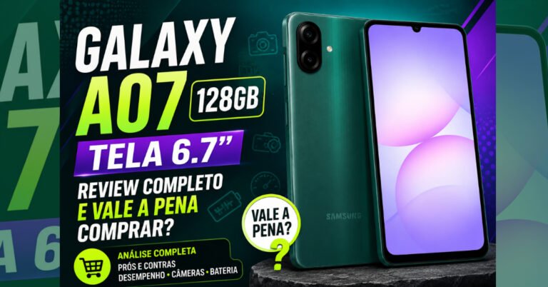 Galaxy A07 128GB Tela 6.7: Review Completo e Vale a Pena Comprar?