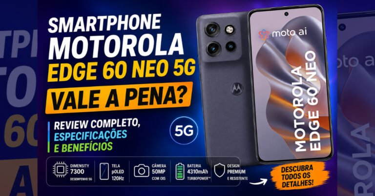 Smartphone Motorola Edge 60 Neo 5G Vale a Pena? Review Completo, Especificações e Benefícios