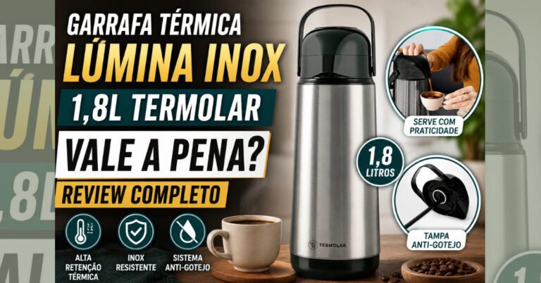 Garrafa Térmica Lúmina Inox 1,8L Termolar: Vale a Pena? Review Completo