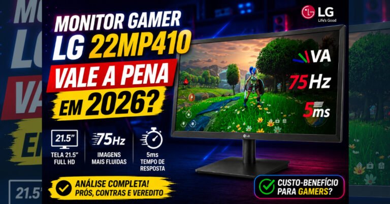 Monitor Gamer LG 22MP410: Vale a Pena em 2026?
