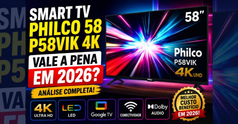 Smart TV Philco 58 P58VIK 4K: Vale a Pena em 2026?