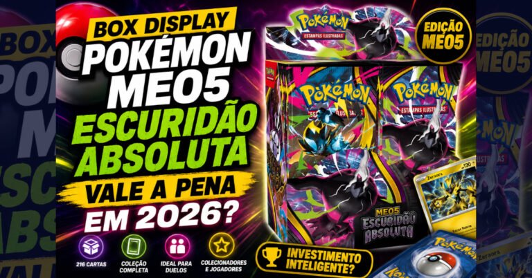 Box Display Pokémon ME05 Escuridão Absoluta: Vale a Pena em 2026?