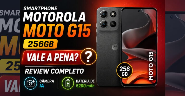 Smartphone Motorola Moto G15 256GB: Vale a Pena? Review Completo com Câmera IA e Bateria de 5200 mAh