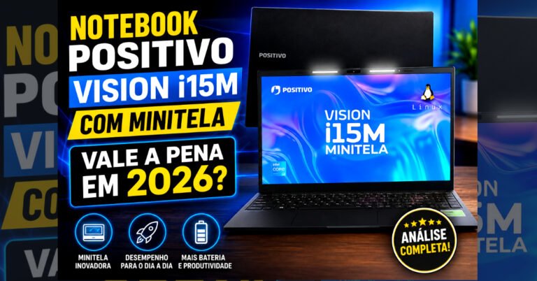 Notebook Positivo Vision i15M com Minitela: Vale a Pena em 2026?